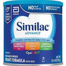 Similac Advance Infant Formula With Iron | 12.4 Oz Powder | Baby Food