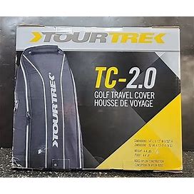 Tour Trek TC-2.0 Golf Travel Cover 14×13×52" 600D Nylon Black Grey TC2 Sealed