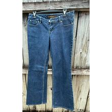 The Limited Womens Flare Jeans Sz 6 Low-Mid Rise Blue Pants Dark Wash