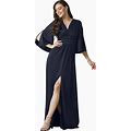 KOH KOH Womens Long Bridesmaid Cocktail Evening Short Sleeve Maxi Dress Gown
