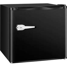 Mini Upright Freezer Compact Refrigerators - 1.2 Cu.Ft Small Stand Up Freezer With Reversible Door For Home Office (Black)