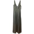 Sage Silk Like Charmeuse Long Dress W/ Side Pockets, Size 8, Formal