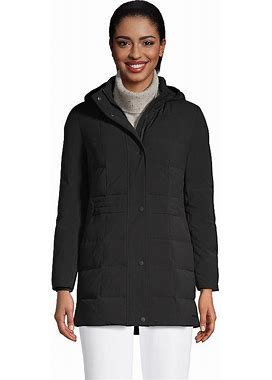 Petite Lands' End Quilted Stretch Down Coat, Women's, Size: XS Petite, Black