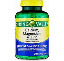 Spring Valley Calcium Magnesium And Zinc Dietary Supplement, 250-Caplets