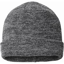 Richardson R130 Marled Beanie Hat In Black/Grey/Charcoal | Acrylic