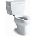 Kohler Wellworth 2-Piece Elongated 1.6 GPF Toilet, Less Seat, White, Toilets & Bidets
