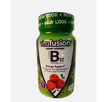 Vitafusion B12 Gummy Vitamins, Raspberry Flavor, 60Ct (30 Day Supply) Exp 5/24