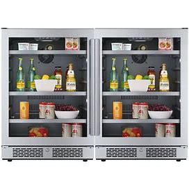 Avallon ABR242SGDUAL 48 Inch Wide 280 Can Energy Efficient Beverage Center With LED Lighting Double Pane Glass Touch Control Panel And Lockable