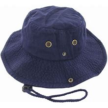 Newhattan 100% Cotton Boonie Bucket Men Safari Summer String Hat Cap