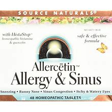 Source Naturals Allercetin Allergy & Sinus, Homeopathic Tablets, 48 Tablets