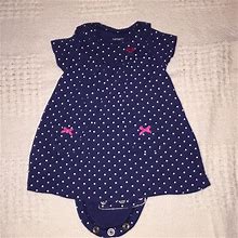 Carter's Dresses | Newborn Dress | Color: Blue/White | Size: Newborn