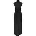Women's Amaya Flower Detailed Satin Maxi Dress Black | Medium | Hanae Clothes