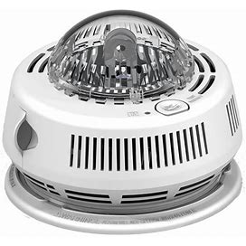 BRK Electronics First Alert 7010BSL 120V AC/DC Hardwired With Two AAA Battery Backup Photoelectric Smoke Alarm With Integrated Strobe Light (Upgraded