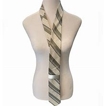 Calvin Klein Accessories | Calvin Klein Steel Striped Tie | Color: Gray/Silver | Size: Os