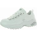 Skechers Womens Premium White Gym Walking Shoes 7 Extra Wide (E+, Ww)