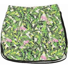 Zelos Active Skort: Green Tropical Activewear - Women's Size Medium