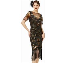 BABEYOND Flapper Dresses 1920S Gatsby - Roaring 20S Sequin Beaded Dress Fringe Dress