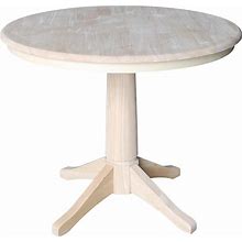International Concepts 36" Round Top Pedestal Table-28.9" H, Unfinished