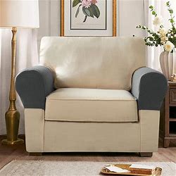 2Pcs Stretch Armchair Slipcovers Sofa Armrest Covers With Twist Pins