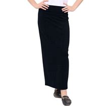 Kosher Casual Women's Modest Cotton Stretch Long Maxi Pencil Skirt