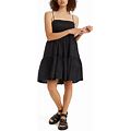 Levi's Women's Clea Cotton Tiered Dress (Small, Black)