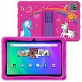 Contixo 10" Android Kids Tablet 64GB, (2023 Model) Includes 80+ Disney Storybooks, Kid-Proof Case - Pink
