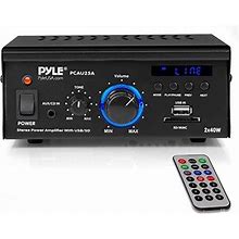 Pyle Audio Power Amplifier System - 2X40w Dual Channel Mini Theater Power Stereo Sound Receiver Box