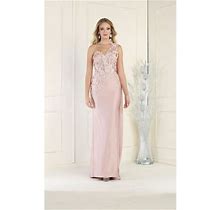 Formal Dress Shops Inc Prom Dress With Cape Fds7943 Dusty Rose Size 12