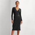 Ralph Lauren Buckled Jersey Dress - Size 16 in Black