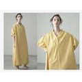 Ten X Ron Herman Kaftan Dress Stand Shirt Dress Yellow Used Japan