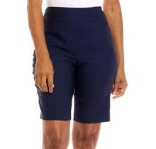 Kim Rogers Women's Petite Millennium Bermuda Shorts, Navy Blue, 8P