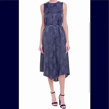 Vince Dresses | Vince Maxi Jacquard Paneled Dress | Color: Black/Blue | Size: Xs