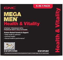 GNC Mega Men Performance And Vitality Vitapak Program - 30 Vitapaks