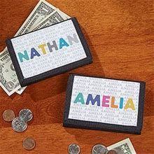 Vibrant Name Personalized Kids' Wallets