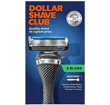 Dollar Shave Club Men's Razor 6-Blade Starter Set 1 Handle, 2X 6-Blade Razor Blade Refills