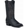 Cavender's Men's Black And Black Python R Toe Exotic Cowboy Boots