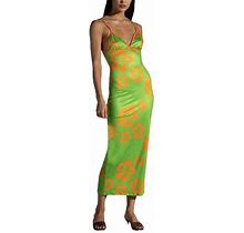 Peyakidsaa Women Spaghetti Strap Sleeveless Dress Summer V Neck Party Dress