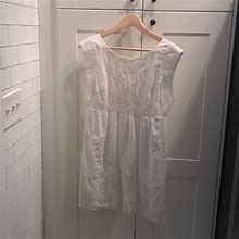 J. Crew Dresses | J. Crew Embroidered White Dress | Color: White | Size: 2