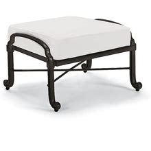 Carlisle Ottoman In Onyx - Sailcloth Seagull, Quick Dry - Frontgate
