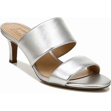 Women's Tibby Sandal By Naturalizer In Silver Leather (Size 7 1/2 M)