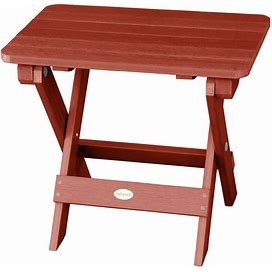 Adirondack Folding Side Table Rustic Red