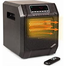 Comfort Zone CZ2018 750/1,500-Watt Digital Quartz Infrared Cabinet Space Heater With Remote Control, 12-Hour Timer, Digital Display, Overheat Protect