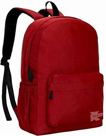 K-Cliffs Unisex Classic Backpack High Quality Basic Bookbag Simple Student School Bag Lightweight Water Resistant Durable Daypack Red