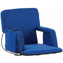 Flash Furniture Malta Red Portable Heated Reclining Stadium Chair With Armrests, Blue