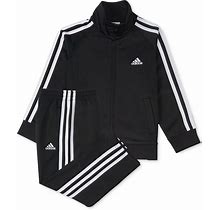 Adidas Baby Boys Three Stripe Track Suit, 2 Piece Set - Black - Size 6 Months