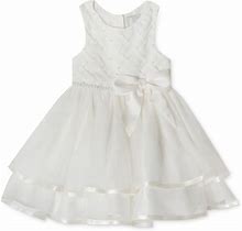 Rare Editions Baby Girls Tiered Pearl Sleeveless Dress - Cream