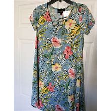 Lexington Avenue Women's Pull-On Flower Print Dress - Sz S - W/Tags -