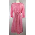 Vintage Via Sant Andrea Dress - Size 16 - Pink W/ White Polka Dots - Belt