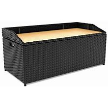 Furmax Storage Outdoor Bench In Black | 15.3 H X 45.5 W X 19.6 D In | Wayfair Cd25fcbc933c65dd3b256bfb4f9b1177