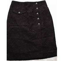 Banana Republic Lace Pencil Skirt Black Knee Length Career With Tags